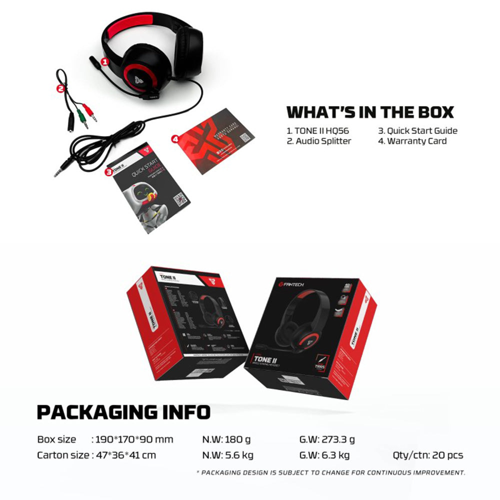 Casque de jeu filaire Fantech HQ56 TONE II