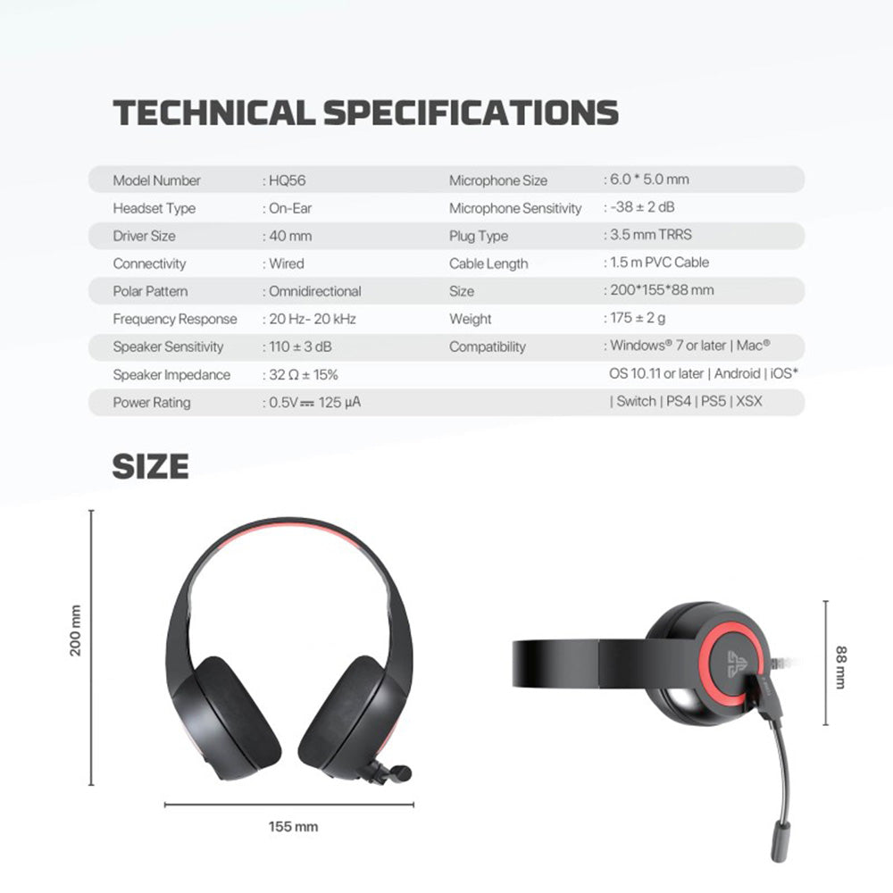 Casque de jeu filaire Fantech HQ56 TONE II