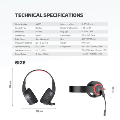 Casque de jeu filaire Fantech HQ56 TONE II